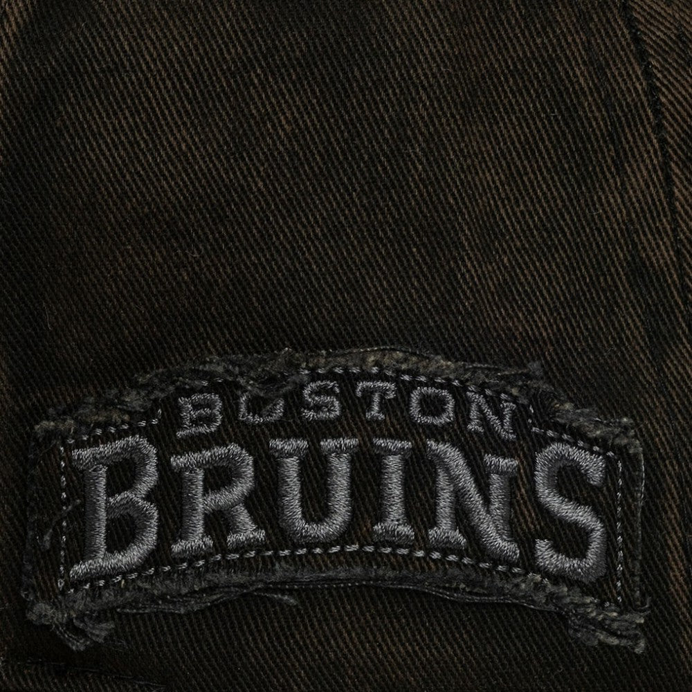 Boston Bruins Mitchell & Ness Downtown Snow Wash Pro-Crown Adjustable Hat - Black | NHL Lifestyle