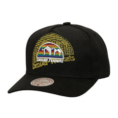 Mitchell & Ness Denver Nuggets Tilted Pro Pinch Adjustable Hat Black