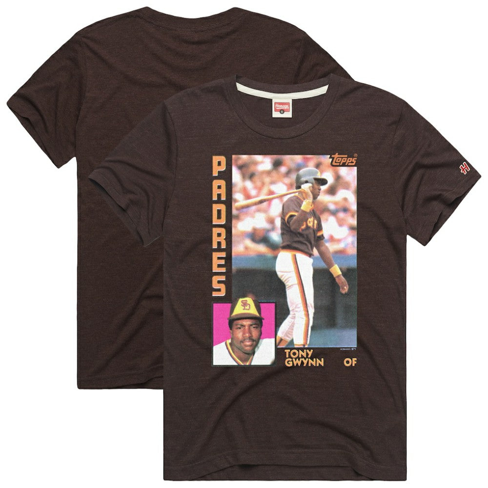 Tony Gwynn San Diego Padres Homage 1984 Topps Baseball Card Player T-Shirt Discount