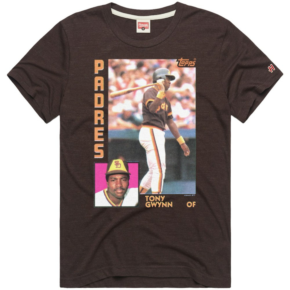 Tony Gwynn San Diego Padres Homage 1984 Topps Baseball Card Player T-Shirt Discount