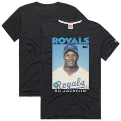 Bo Jackson Kansas City Royals Homage 1986 Topps Baseball Card Player T-Shirt Near Me