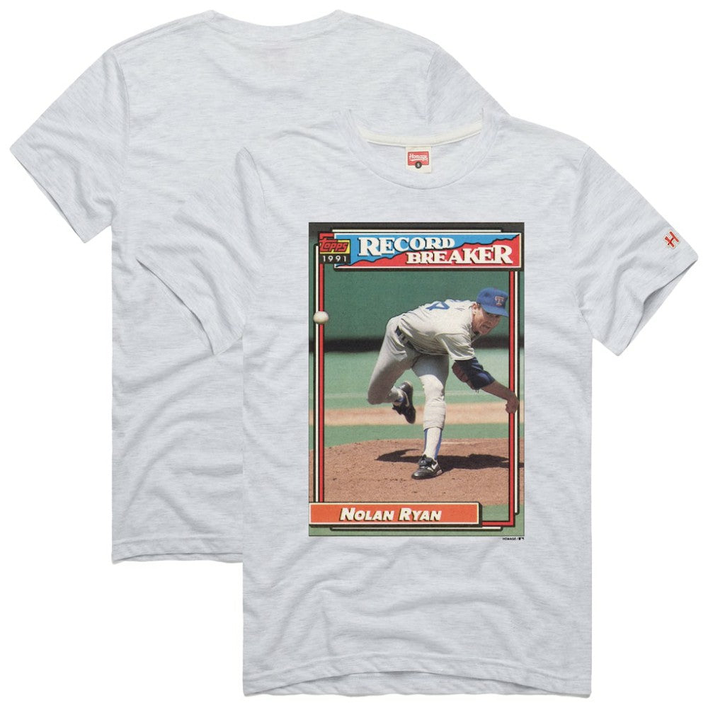Nolan Ryan Texas Rangers Homage 1991 Topps Baseball Card Player T-Shirt Sale