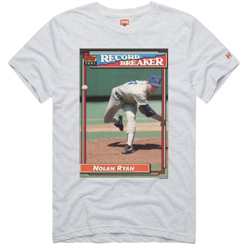 Nolan Ryan Texas Rangers Homage 1991 Topps Baseball Card Player T-Shirt Sale