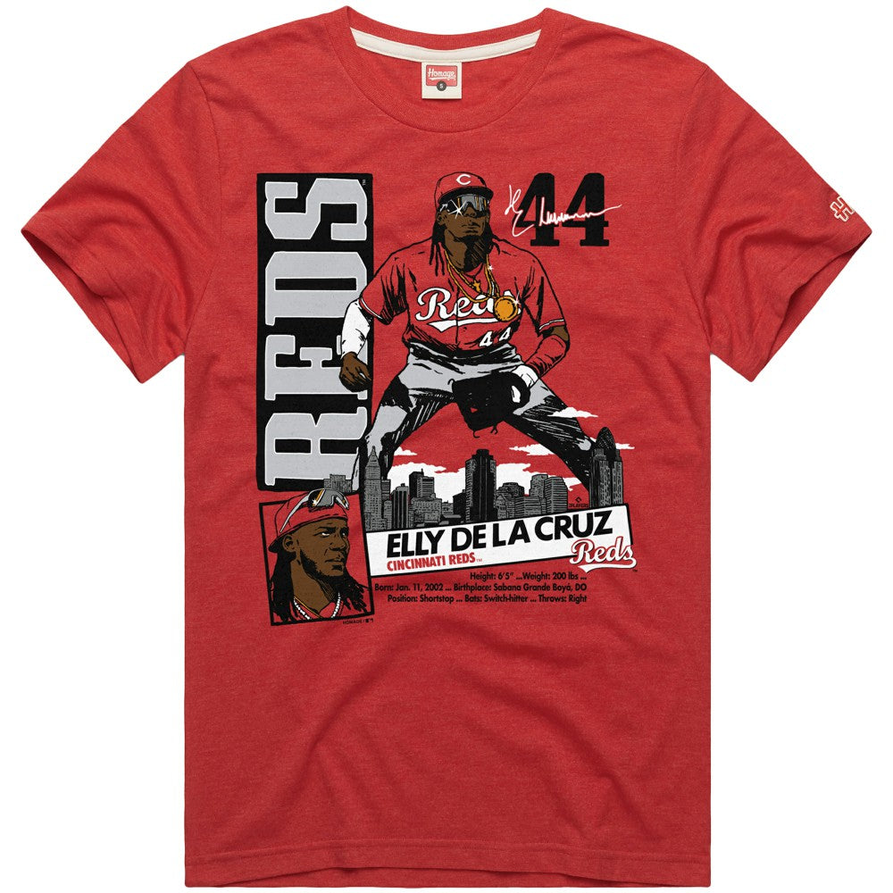 Elly De La Cruz Cincinnati Reds Homage Graphic Player Tri-Blend T-Shirt Discount
