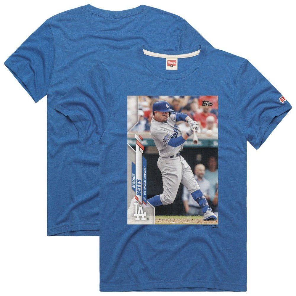 Mookie Betts Los Angeles Dodgers Homage 2020 Topps Baseball Card Player T-Shirt Outlet