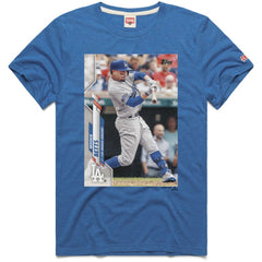Mookie Betts Los Angeles Dodgers Homage 2020 Topps Baseball Card Player T-Shirt Outlet