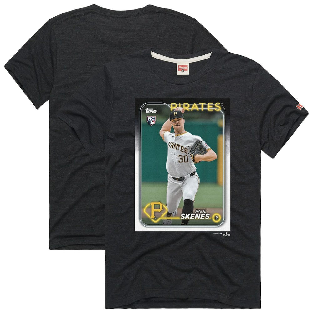 Paul Skenes Pittsburgh Pirates Homage 2024 Topps Baseball Card Player Tri-Blend T-Shirt Discount