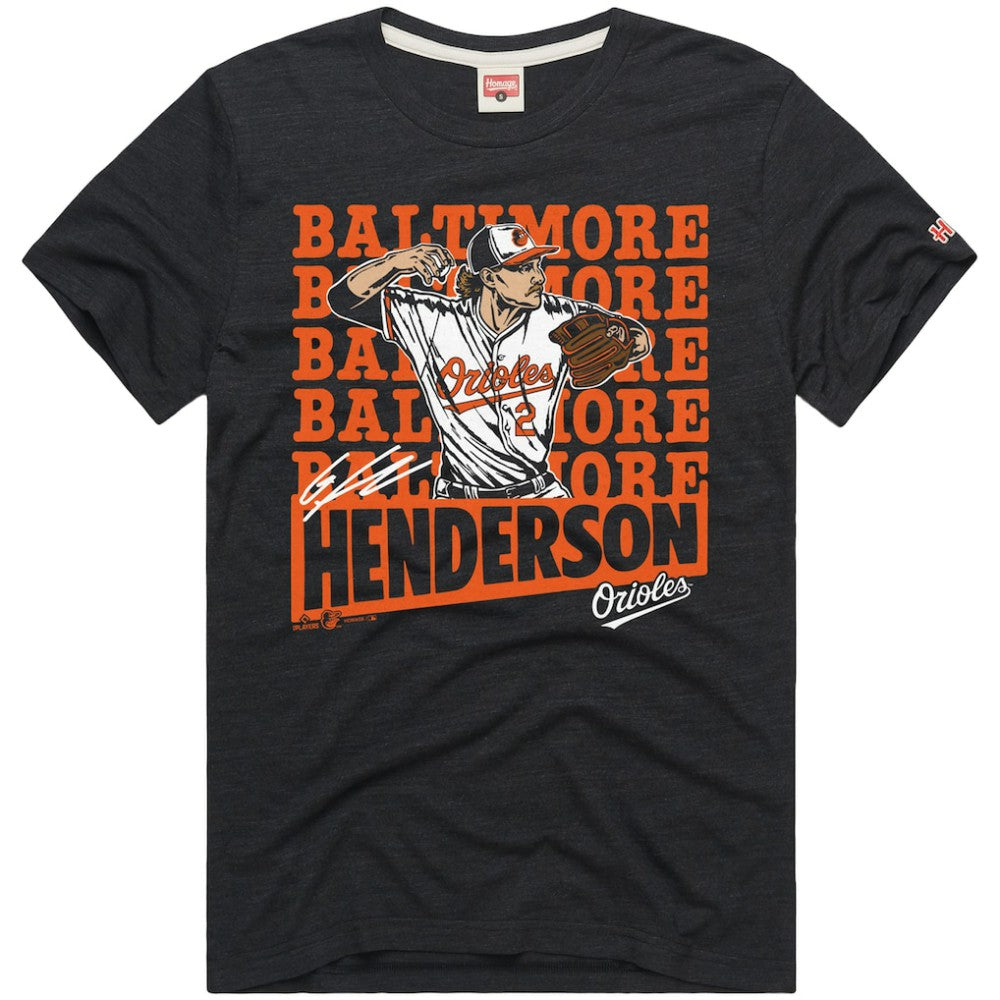 Gunnar Henderson Baltimore Orioles Homage Graphic Player T-Shirt for sale