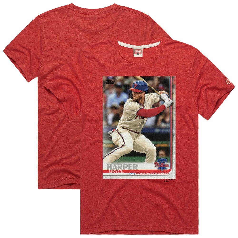Bryce Harper Philadelphia Phillies Homage 2019 Topps Baseball Card Player T-Shirt for sale