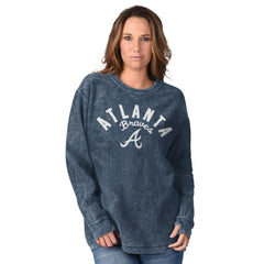 Atlanta Braves G-III 4Her by Carl Banks Women's Comfy Cord Pullover Sweatshirt Sale