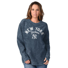 New York Yankees G-III 4Her by Carl Banks Women's Comfy Cord Pullover Sweatshirt Outlet