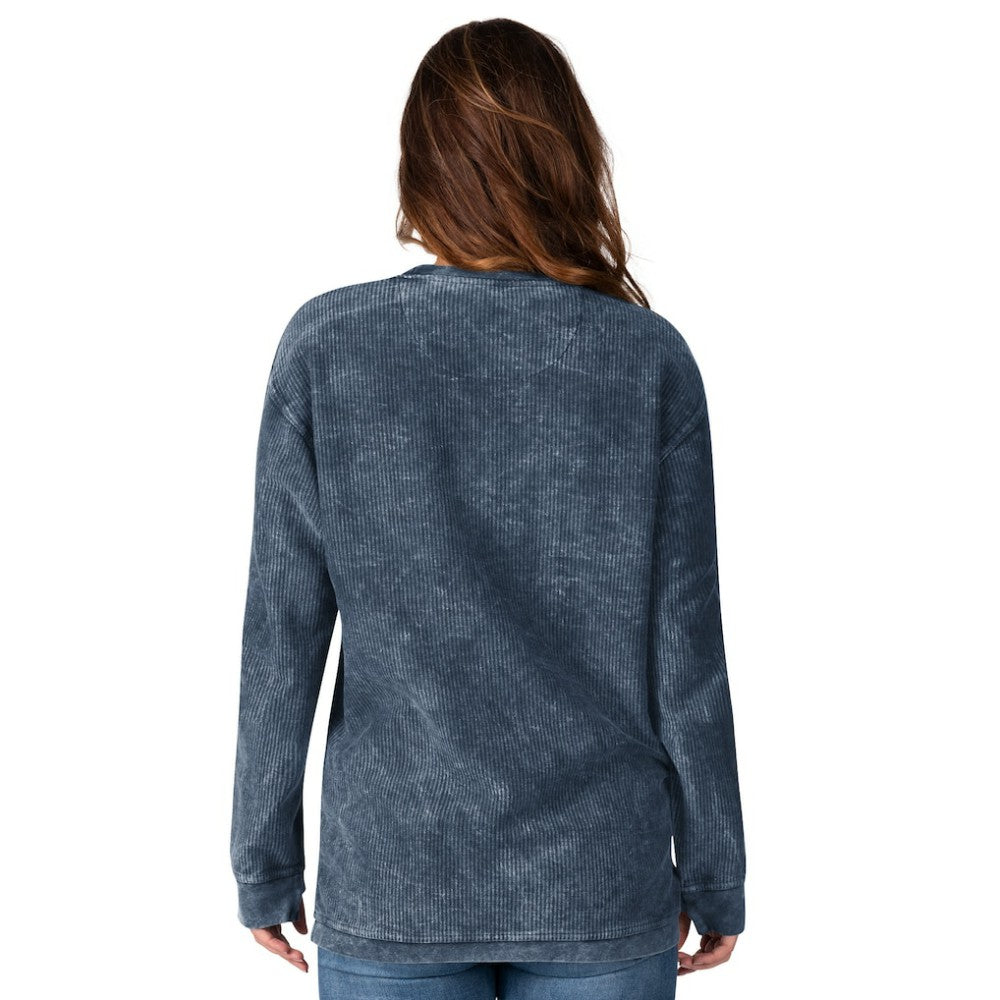 New York Yankees G-III 4Her by Carl Banks Women's Comfy Cord Pullover Sweatshirt Outlet
