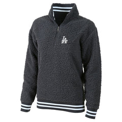 Los Angeles Dodgers G-III 4Her by Carl Banks Women's Play Action Sherpa Fleece Quarter-Zip Jacket Online