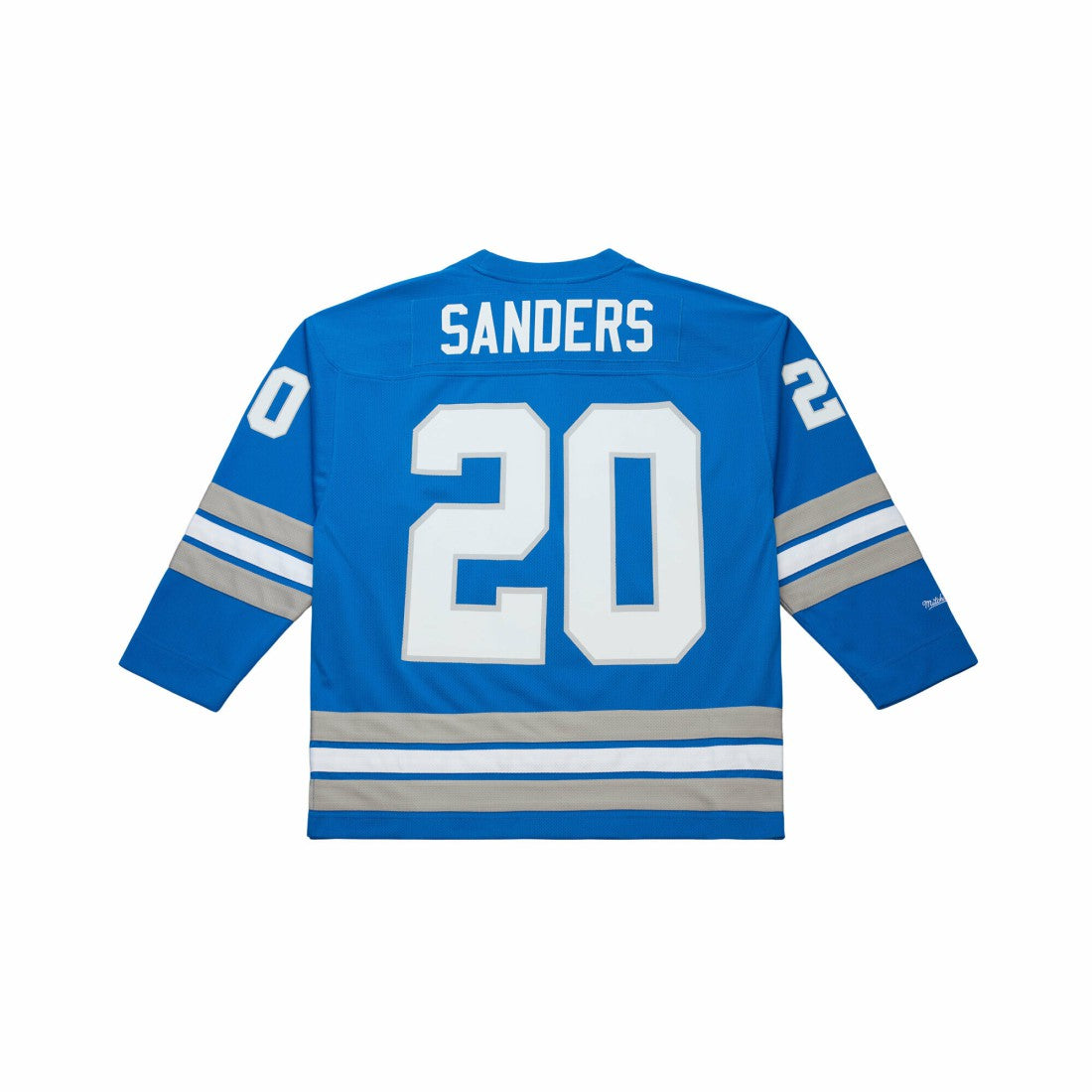 Barry Sanders Detroit Lions Maxxed Out Fashion Hockey Jersey - Blue - Mitchell & Ness