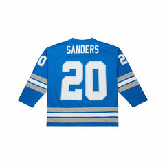Barry Sanders Detroit Lions Maxxed Out Fashion Hockey Jersey - Blue - Mitchell & Ness