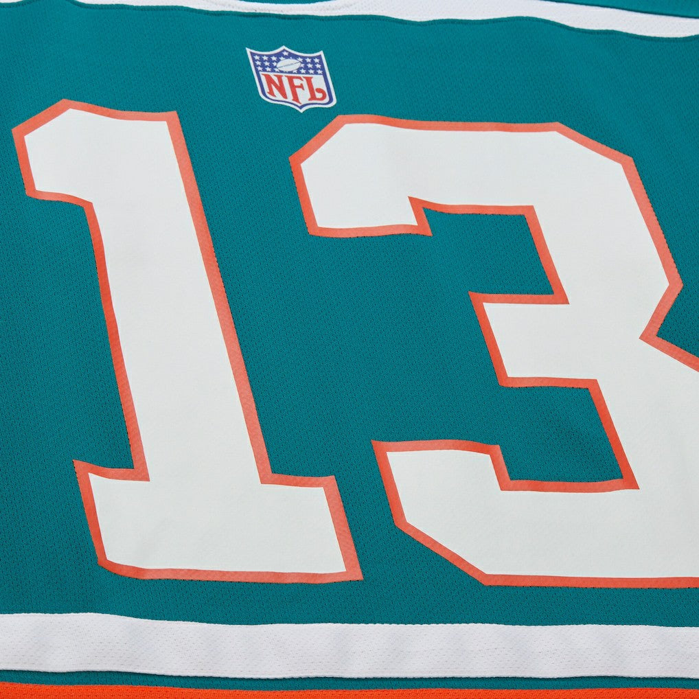 Dan Marino Miami Dolphins Maxxed Out Fashion Hockey Jersey - Aqua - Mitchell & Ness