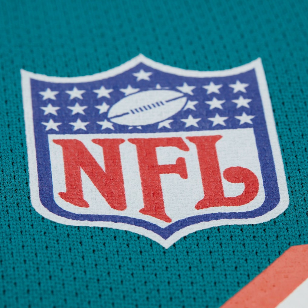 Dan Marino Miami Dolphins Maxxed Out Fashion Hockey Jersey - Aqua - Mitchell & Ness