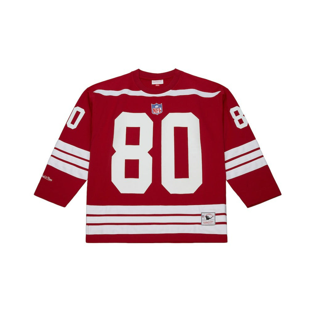 Jerry Rice San Francisco 49ers Maxxed Out Fashion Hockey Jersey - Scarlet - Mitchell & Ness