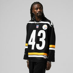 Troy Polamalu Pittsburgh Steelers Maxxed Out Fashion Hockey Jersey - Black - Mitchell & Ness