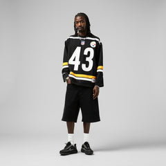 Troy Polamalu Pittsburgh Steelers Maxxed Out Fashion Hockey Jersey - Black - Mitchell & Ness