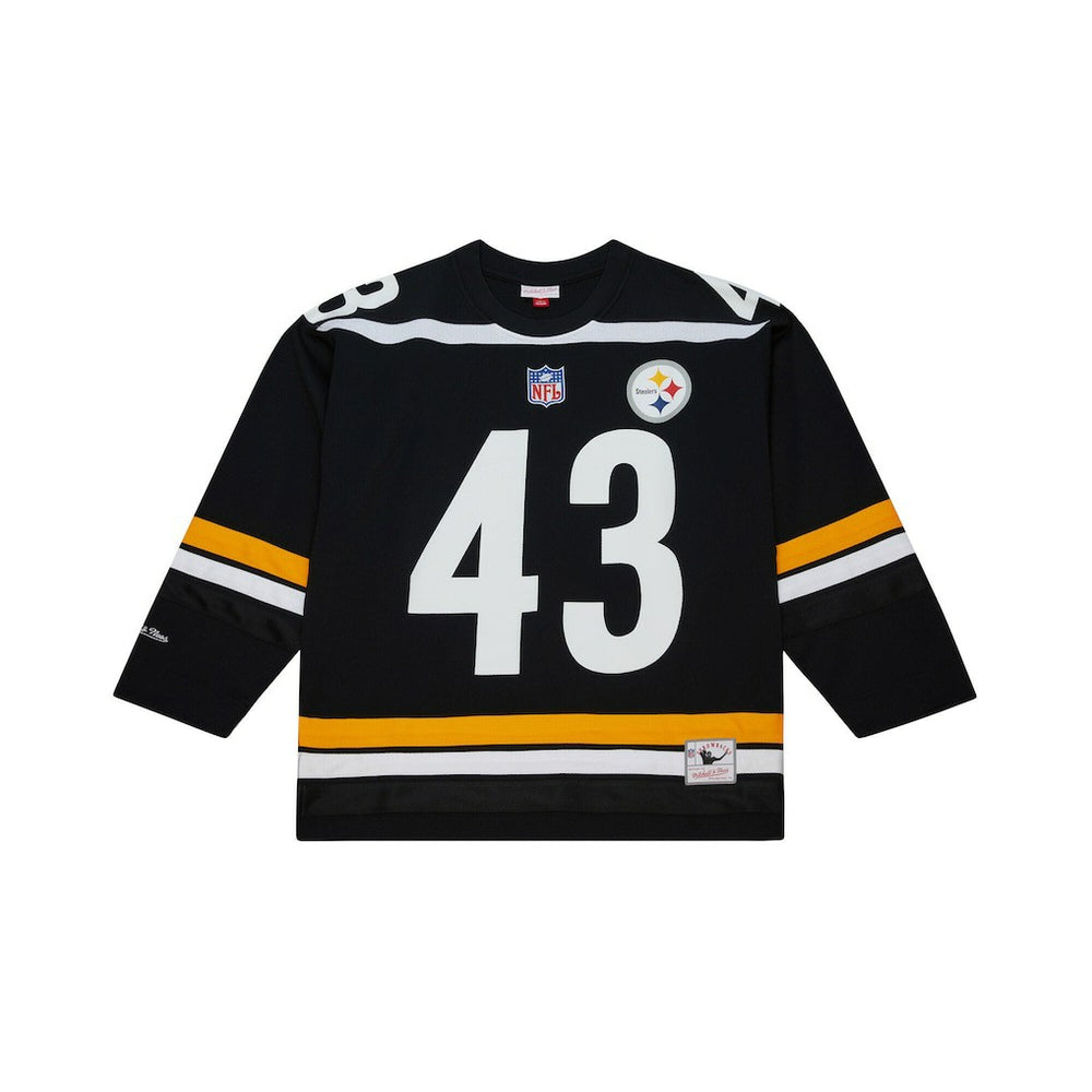 Troy Polamalu Pittsburgh Steelers Maxxed Out Fashion Hockey Jersey - Black - Mitchell & Ness