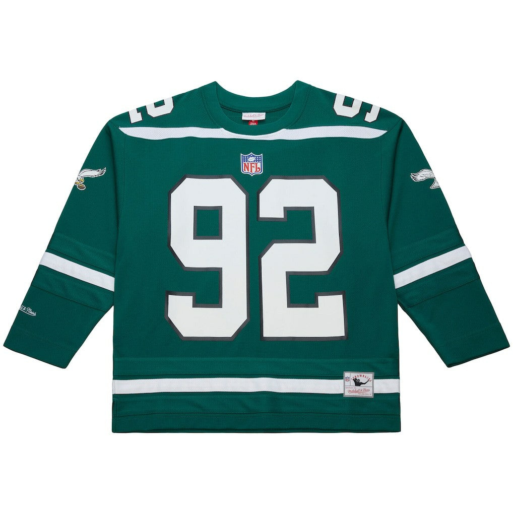 Reggie White Philadelphia Eagles Maxxed Out Fashion Hockey Jersey - Kelly Green - Mitchell & Ness