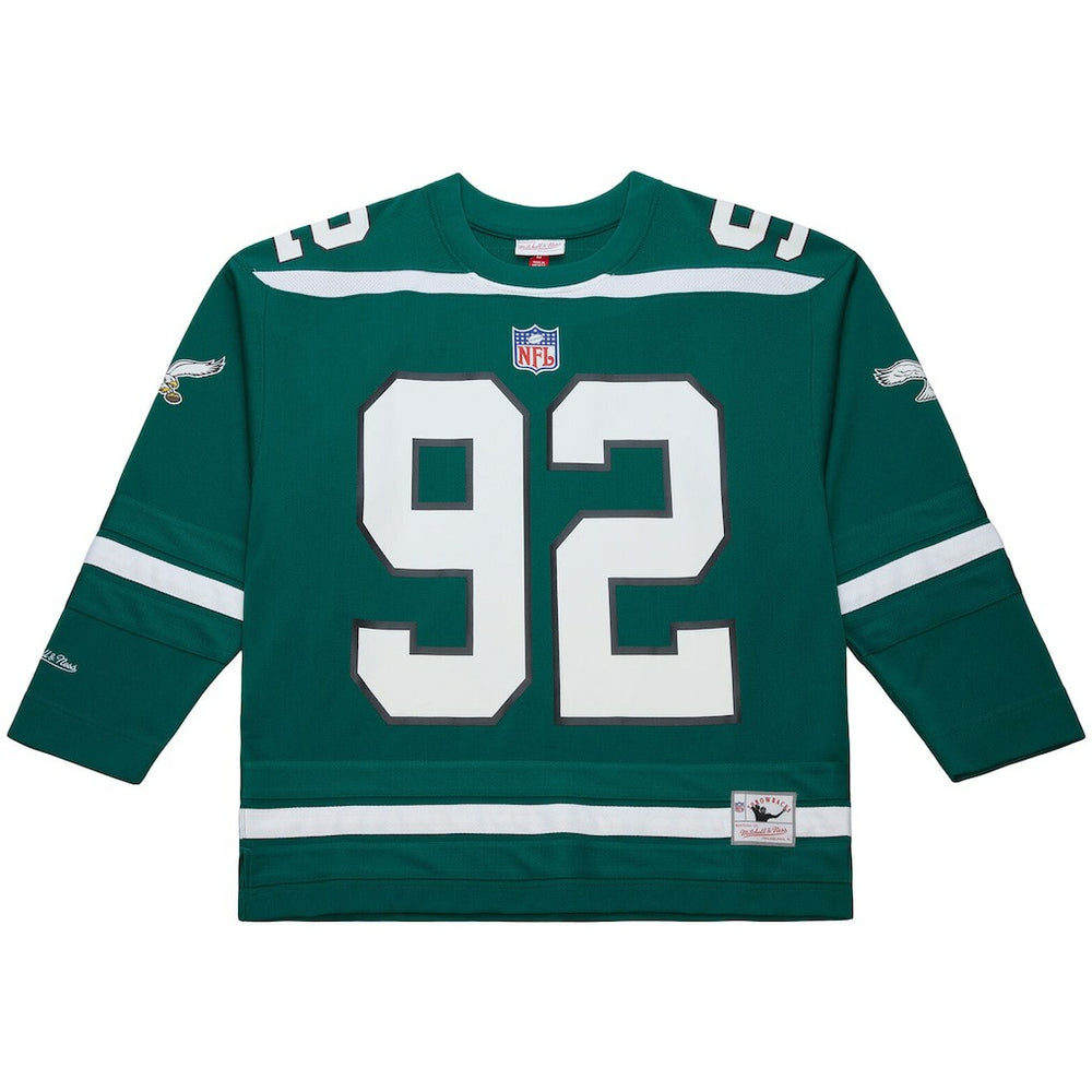 Reggie White Philadelphia Eagles Maxxed Out Fashion Hockey Jersey - Kelly Green - Mitchell & Ness