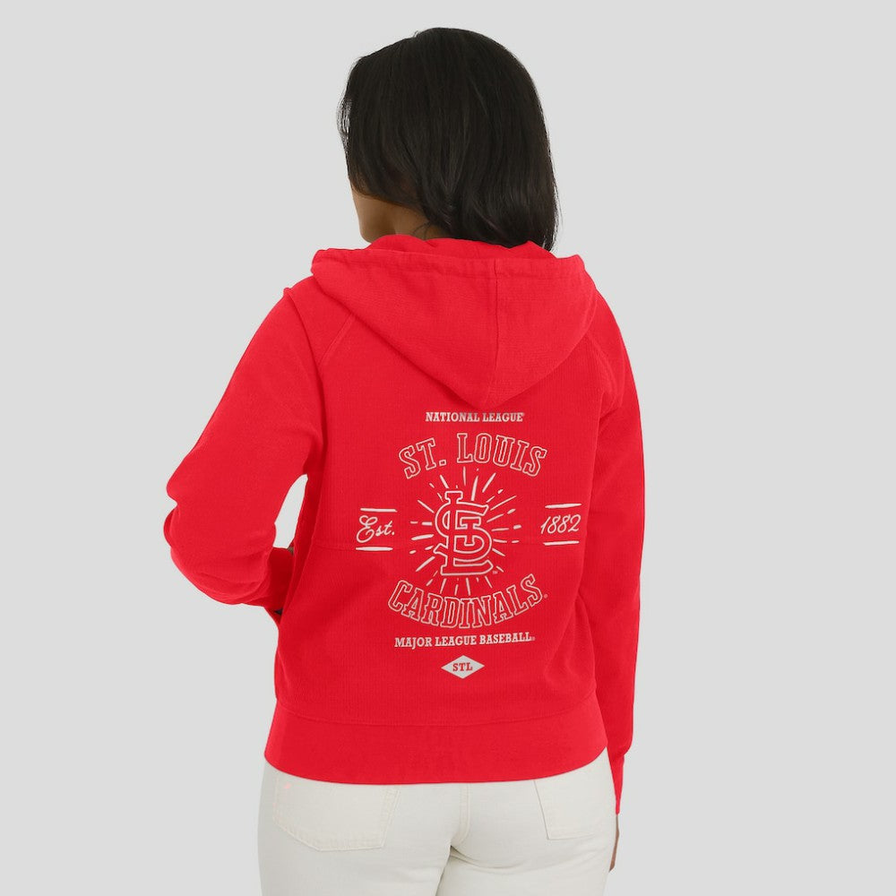 St. Louis Cardinals WEAR by Erin Andrews Women's Vintage Full-Zip Raglan Hoodie Online