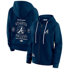 Atlanta Braves WEAR by Erin Andrews Women's Vintage Full-Zip Raglan Hoodie Near Me