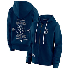 Boston Red Sox WEAR by Erin Andrews Women's Vintage Full-Zip Raglan Hoodie Online