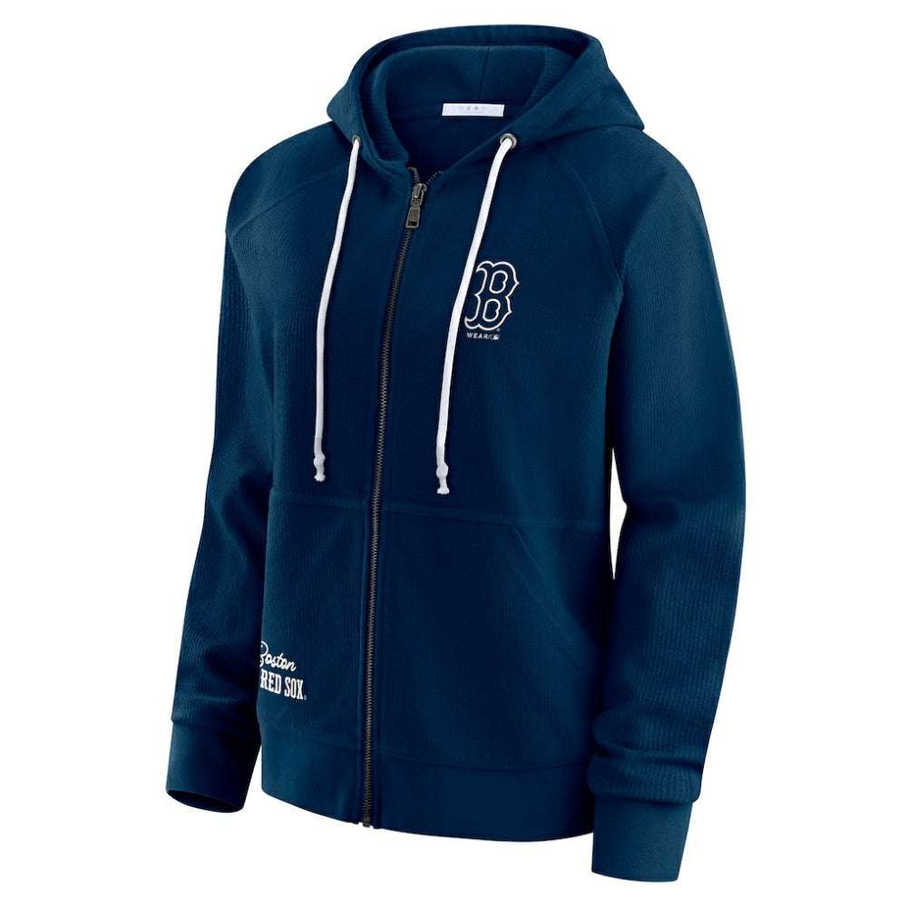 Boston Red Sox WEAR by Erin Andrews Women's Vintage Full-Zip Raglan Hoodie Online