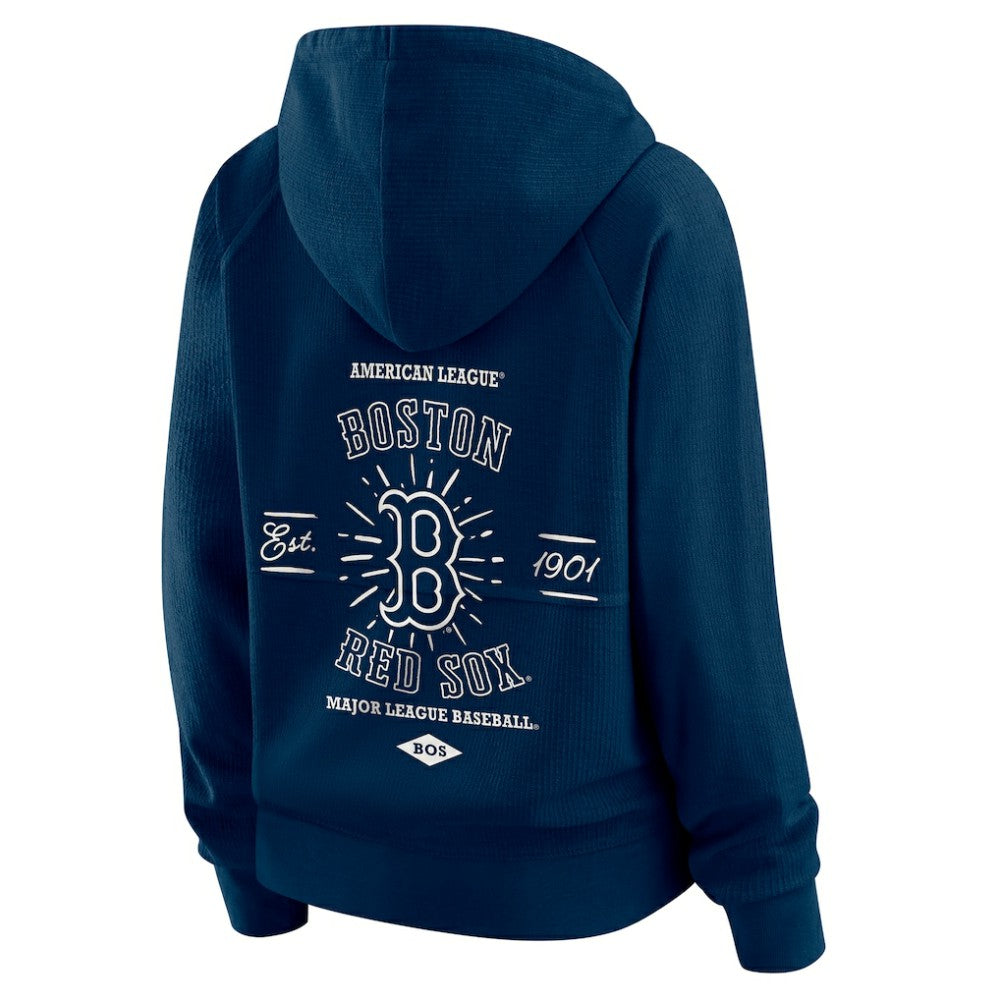 Boston Red Sox WEAR by Erin Andrews Women's Vintage Full-Zip Raglan Hoodie Online