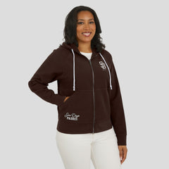 San Diego Padres WEAR by Erin Andrews Women's Vintage Full-Zip Raglan Hoodie Outlet