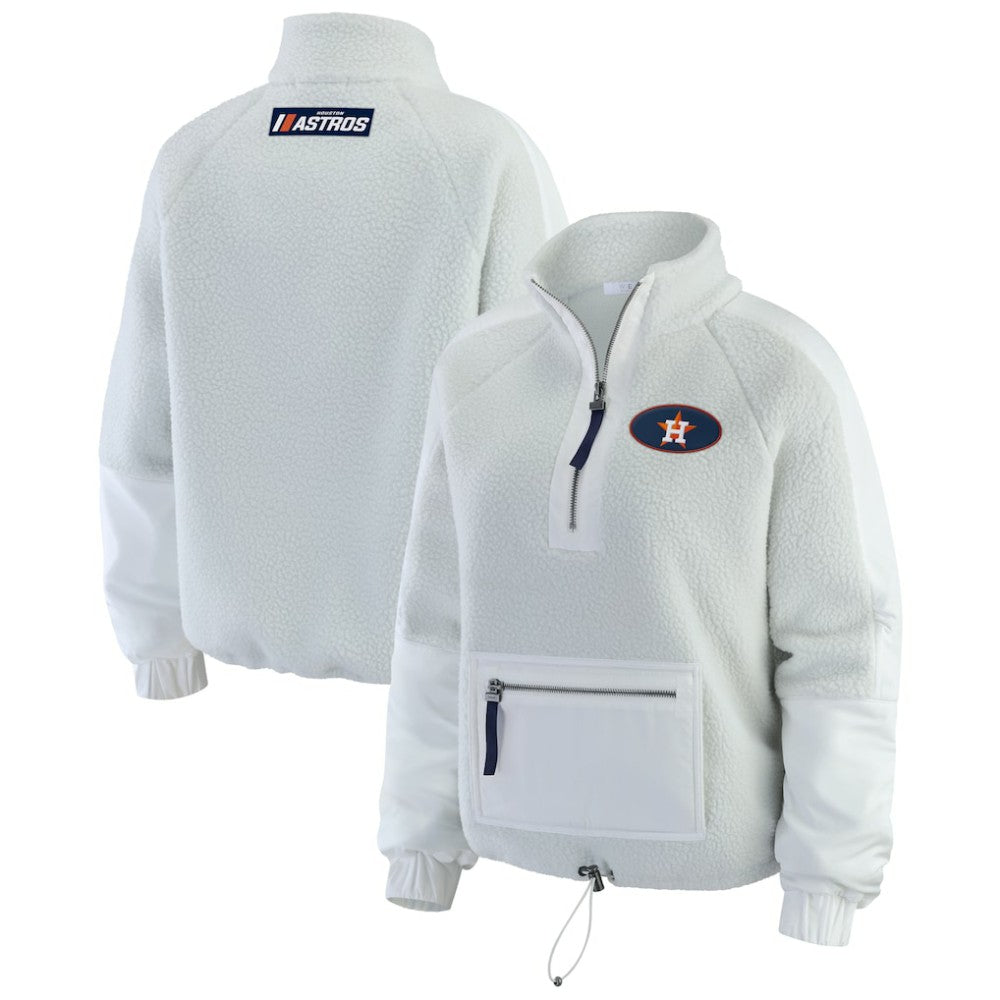 Houston Astros WEAR by Erin Andrews Women's Polar Fleece Quarter-Zip Jacket Near Me