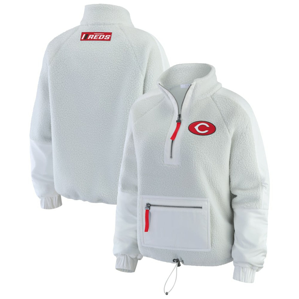 Cincinnati Reds WEAR by Erin Andrews Women's Polar Fleece Quarter-Zip Jacket Online