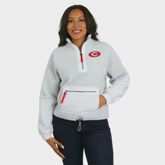 Cincinnati Reds WEAR by Erin Andrews Women's Polar Fleece Quarter-Zip Jacket Online