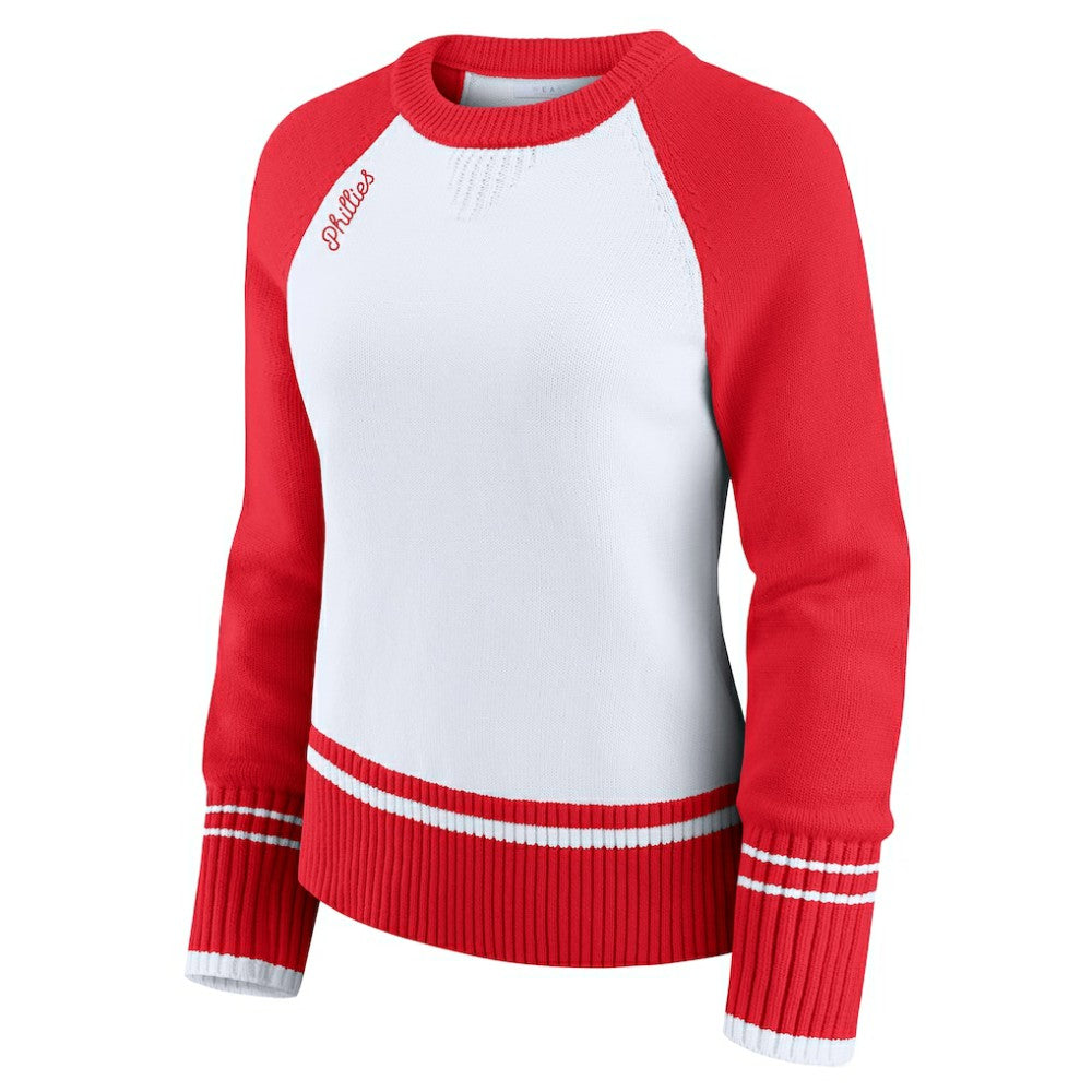 Philadelphia Phillies WEAR by Erin Andrews Women's Colorblock Raglan Sweater Online