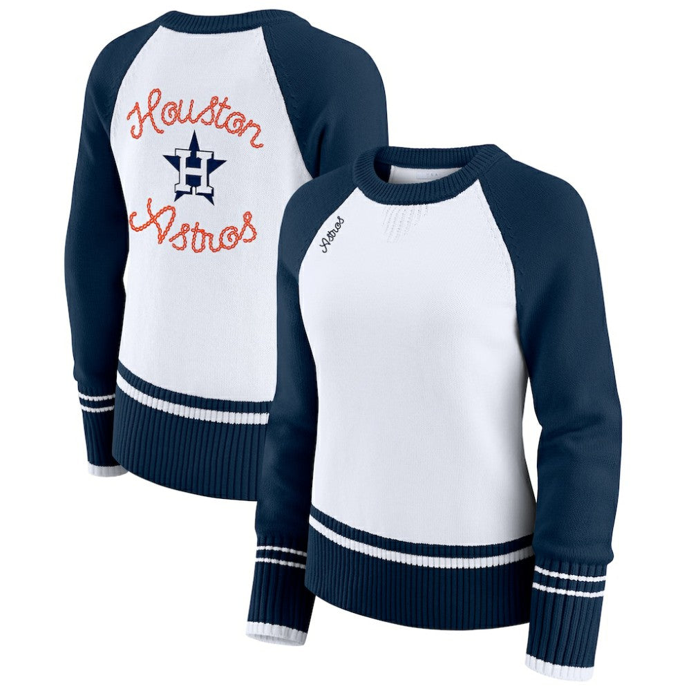 Houston Astros WEAR by Erin Andrews Women's Colorblock Raglan Sweater Discount