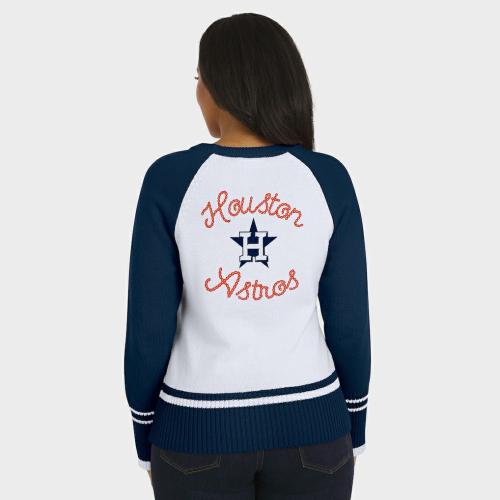 Houston Astros WEAR by Erin Andrews Women's Colorblock Raglan Sweater Discount