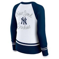 New York Yankees WEAR by Erin Andrews Women's Colorblock Raglan Sweater Sale