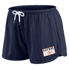 Houston Astros WEAR by Erin Andrews Women's Heavy Rugby Jersey Cropped Long Sleeve T-Shirt & Shorts Lounge Set Sale