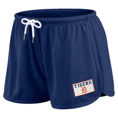 Detroit Tigers WEAR by Erin Andrews Women's Heavy Rugby Jersey Cropped Long Sleeve T-Shirt & Shorts Lounge Set Online