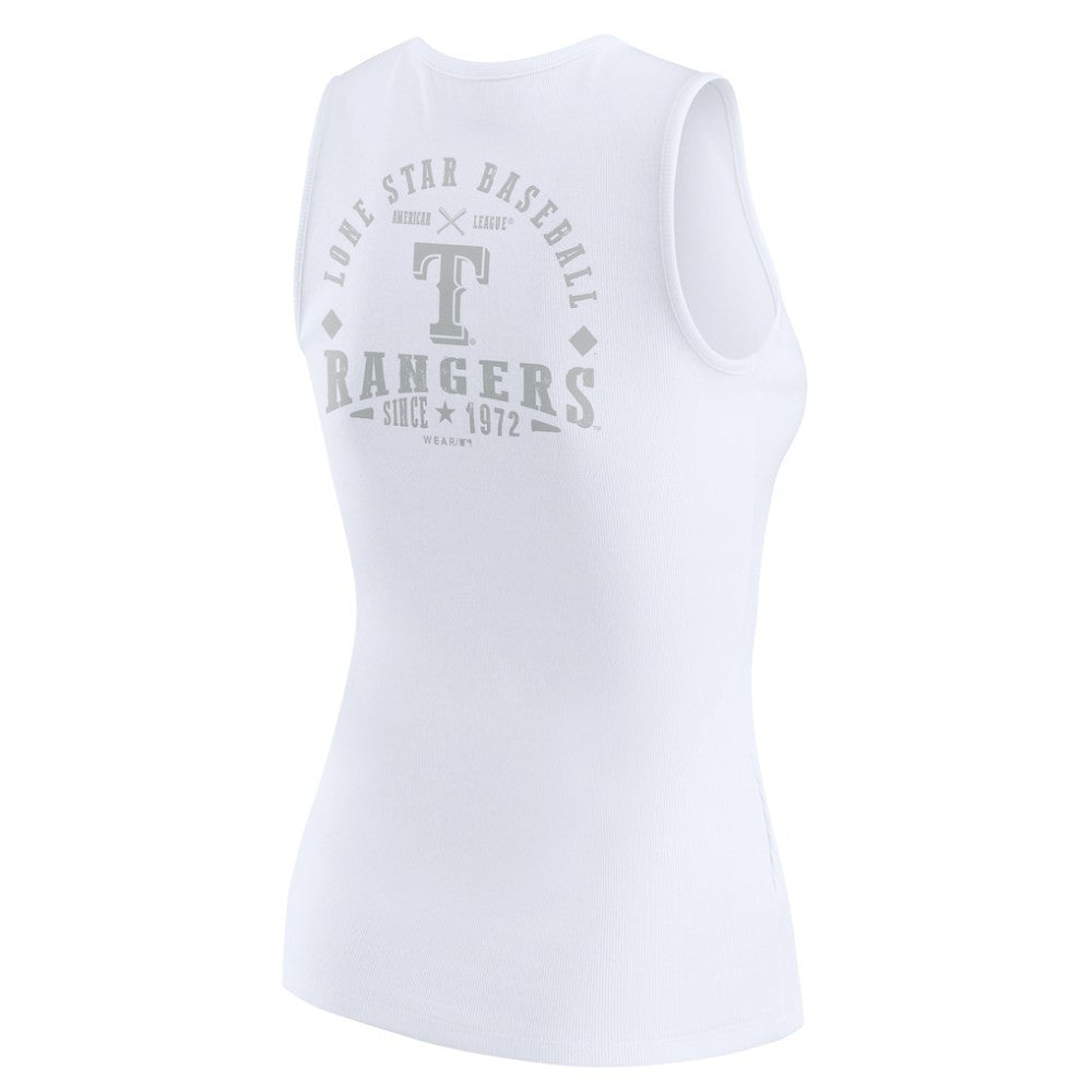 Texas Rangers WEAR by Erin Andrews Women's Rib-Knit Henley Tank Top Discount