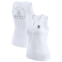 San Diego Padres WEAR by Erin Andrews Women's Rib-Knit Henley Tank Top Online