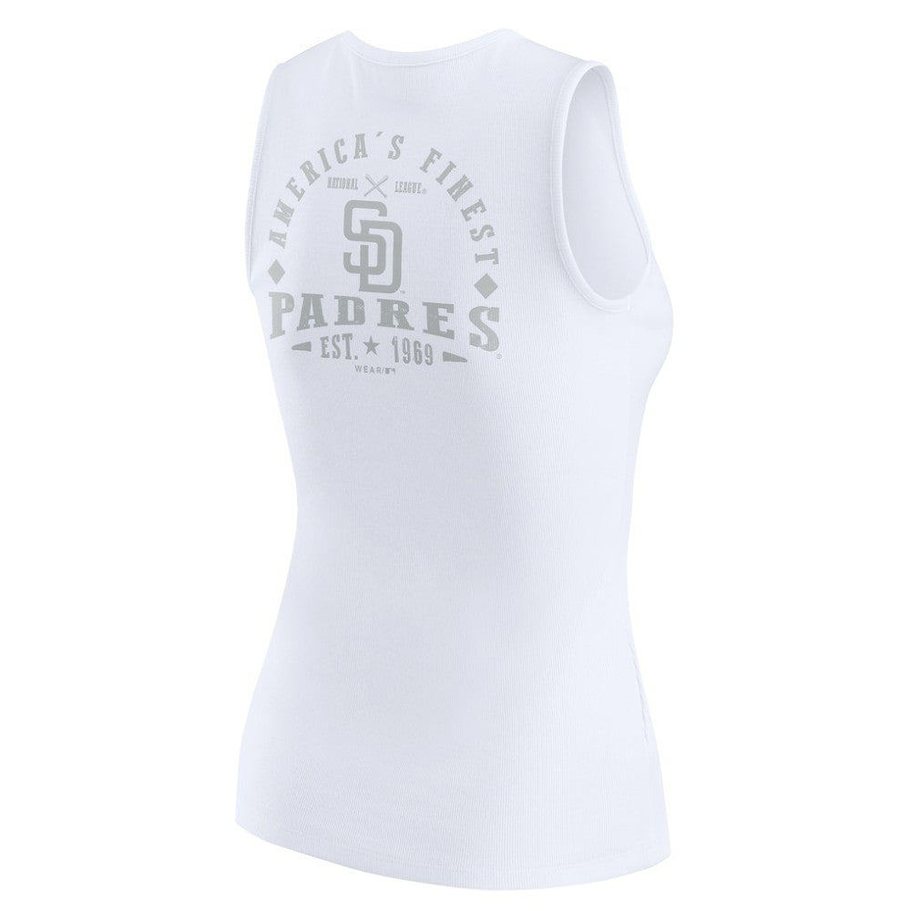San Diego Padres WEAR by Erin Andrews Women's Rib-Knit Henley Tank Top Online