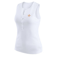 Houston Astros WEAR by Erin Andrews Women's Rib-Knit Henley Tank Top for sale