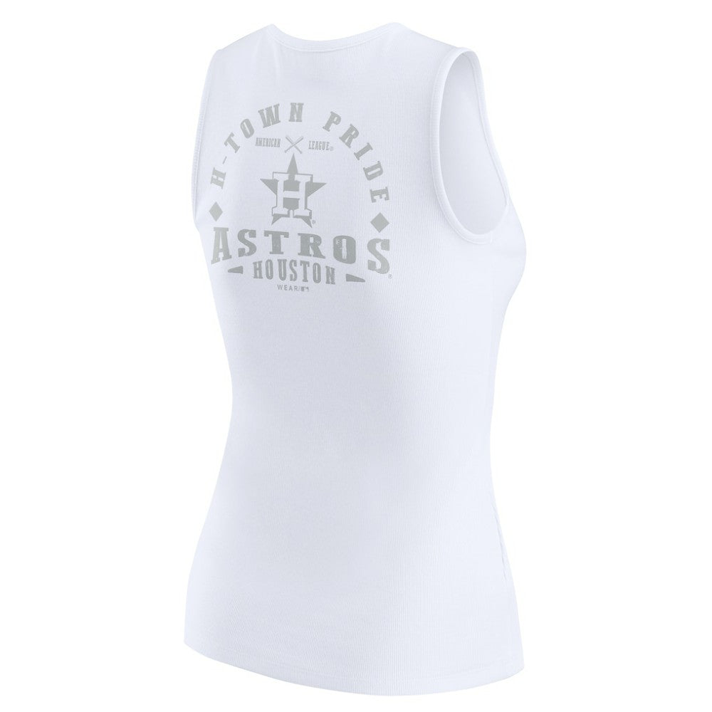 Houston Astros WEAR by Erin Andrews Women's Rib-Knit Henley Tank Top for sale