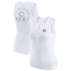 Cincinnati Reds WEAR by Erin Andrews Women's Rib-Knit Henley Tank Top Online