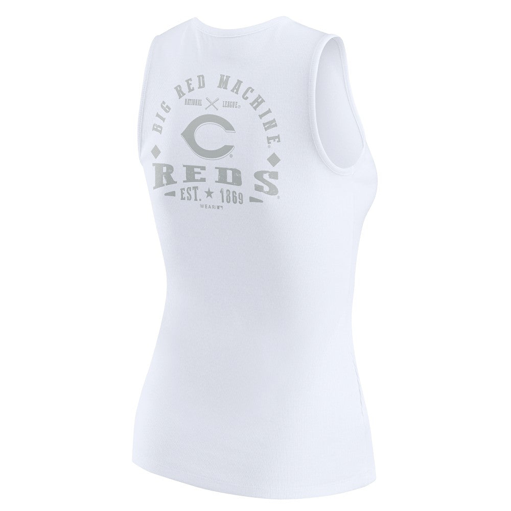 Cincinnati Reds WEAR by Erin Andrews Women's Rib-Knit Henley Tank Top Online