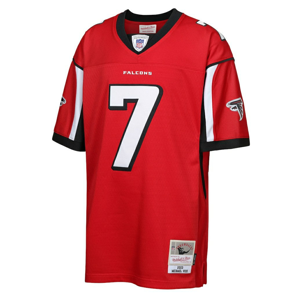Michael Vick Atlanta Falcons Youth 2003 Legacy Retired Player Jersey - Red - Mitchell & Ness